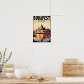 Budapest by Night - Ein Vintage Travel Poster (Küche)