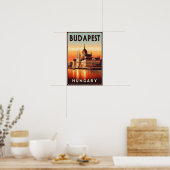 Budapest by Night - Ein Vintage Travel Poster (Küche)