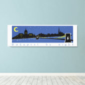 Budapest By Night, Ungarn, magyar Leinwanddruck (Insitu (Holzboden))