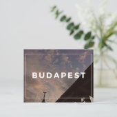 Budapest Cloudy Sky Postcard Postkarte (Stehend Vorderseite)
