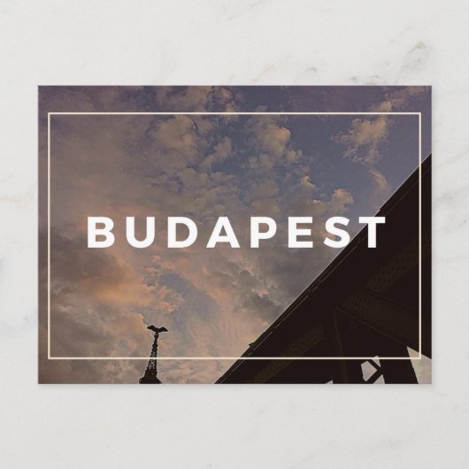 Budapest Cloudy Sky Postcard Postkarte (Vorderseite)