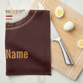 Budapest Design Ungarn Vintages Parlament Geschirrtuch (Viertel Falte)