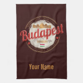 Budapest Design Ungarn Vintages Parlament Geschirrtuch (Vertikal)