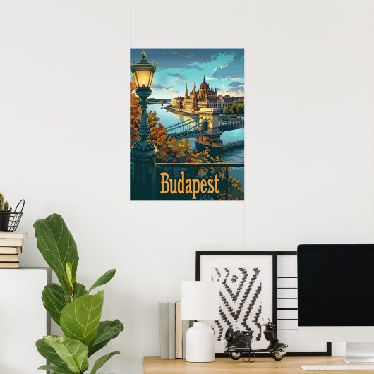 Budapest Donau Poster (Heimbüro)