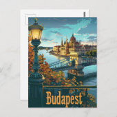 Budapest Donau Postkarte (Vorne/Hinten)