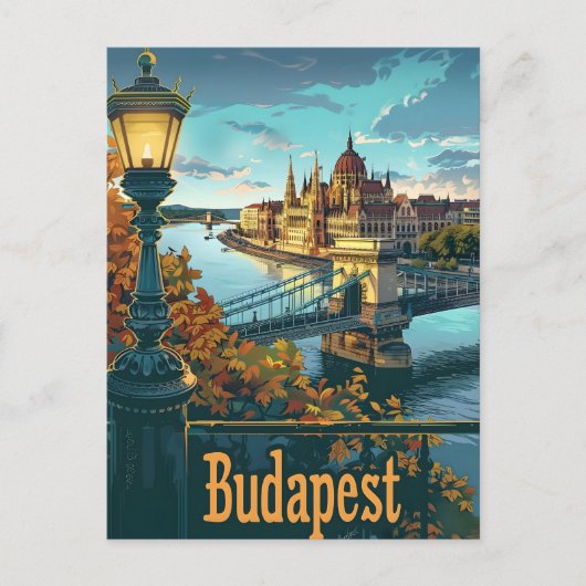 Budapest Donau Postkarte (Vorderseite)