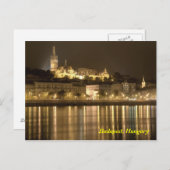 Budapest durch Nachtpostkarte Postkarte (Vorne/Hinten)
