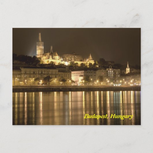 Budapest durch Nachtpostkarte Postkarte (Vorderseite)