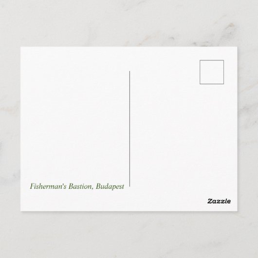 Budapest: Fisherman-Bastion Postkarte (Rückseite)