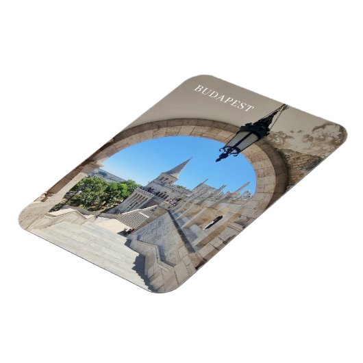 Budapest Fisherman's Bastion gerahmter Ansichtsmag Magnet (Linke Seite)