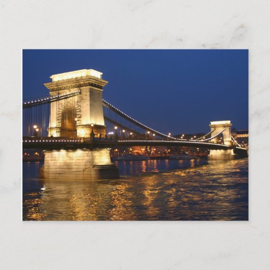 Budapest Hauptbrücke Postkarte (Vorderseite)
