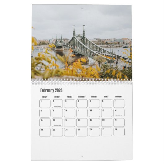 Budapest-Hungary Calendar Kalender (Feb 2026)
