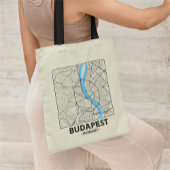 Budapest, Hungary City Map Tote Bag Tragetasche
