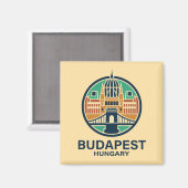 Budapest Hungary Europe Magnet (Vorderseite/Rückseite)