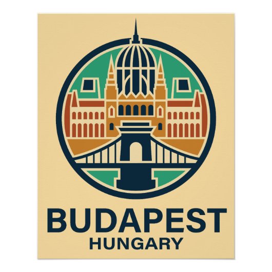 Budapest Hungary Europe Poster (Vorderseite)