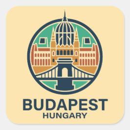 Budapest Hungary Europe Quadratischer Aufkleber