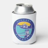 Budapest, Hungary, Magyar, Chain, Bridge at Danube Dosenkühler (Kanne Vorderseite)