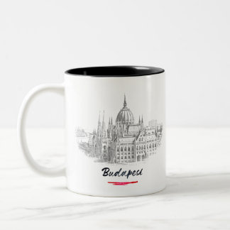 Budapest - Hungary - Parliament Zweifarbige Tasse