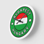 Budapest Hungary Runde Wanduhr (Winkel)