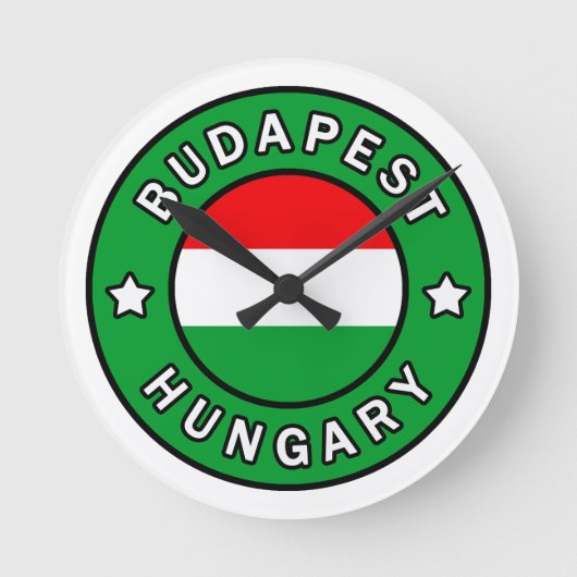 Budapest Hungary Runde Wanduhr (Vorderseite)