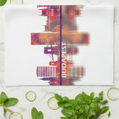 Budapest Hungary Skyline Geschirrtuch (Gefaltet)