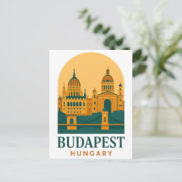 Budapest Hungary Vintage Travel Postcard – Retro Postkarte