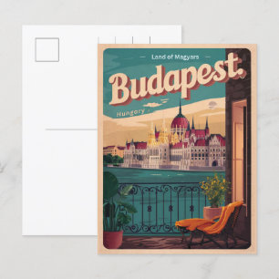 Budapest hungrig Vintag elizabeth bridge Geschenke Postkarte