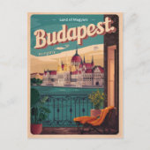 Budapest hungrig Vintag elizabeth bridge Geschenke Postkarte (Vorderseite)