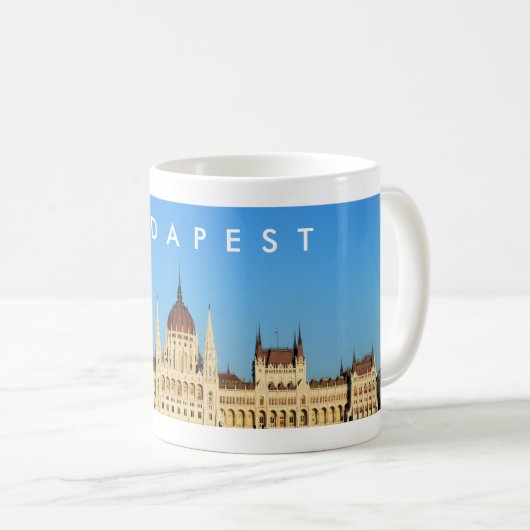 Budapest hungrige Parlamentsarchitektur Kaffeetasse (VorderseiteRechts)