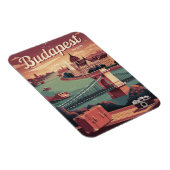 Budapest hungrige Reise Vintag elizabeth bridge Magnet (Rechte Seite)