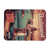 Budapest hungrige Reise Vintag elizabeth bridge Magnet (Horizontal)