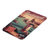 Budapest hungrige Reise Vintag elizabeth bridge Magnet (Linke Seite)