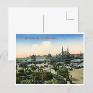 Budapest hungrige Vintage Francis-Brücke Postkarte