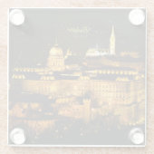 Budapest in der Nacht Glasuntersetzer (Rückseite)