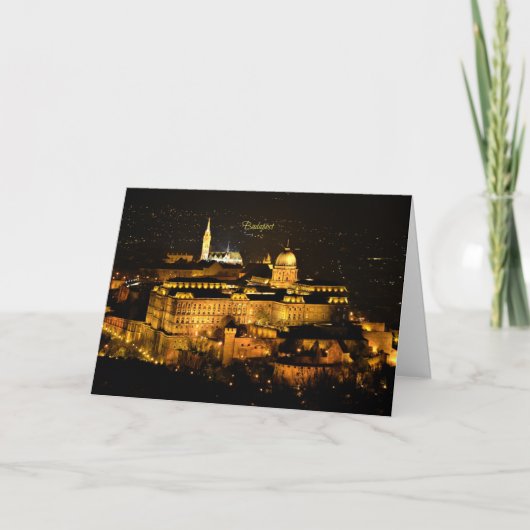 Budapest in der Nacht Karte (Vorderseite)