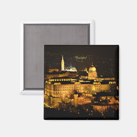 Budapest in der Nacht Magnet (Vorderseite/Rückseite)