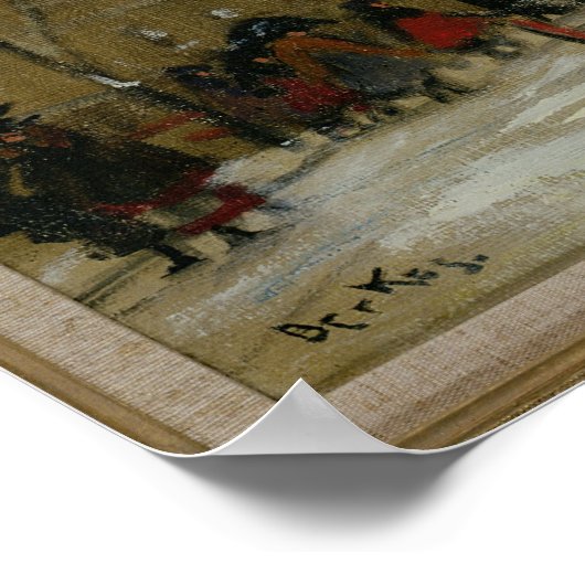 Budapest in the Snow Poster (Ecke)