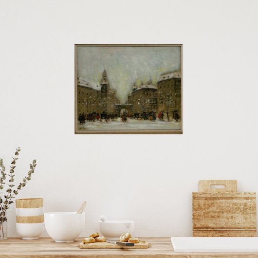 Budapest in the Snow Poster (Küche)