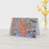 Budapest-Kartengrußkarte Karte (Gelbe Blume)