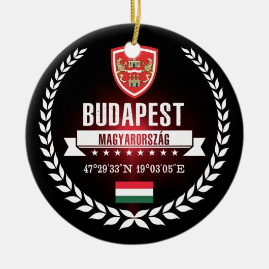 Budapest Keramik Ornament (Vorne)