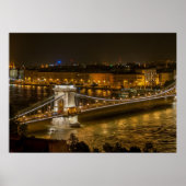 Budapest Kettenbrücke Poster (Vorne)