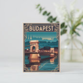 Budapest Kettenbrücke Postkarte (Stehend Vorderseite)