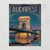 Budapest Kettenbrücke Postkarte (Vorderseite)