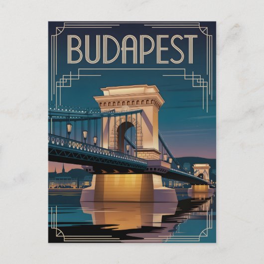 Budapest Kettenbrücke Postkarte (Vorderseite)