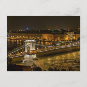 Budapest Kettenbrücke Postkarte