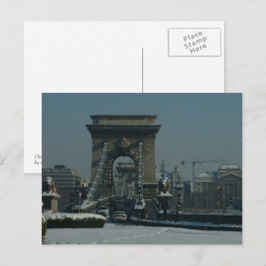 Budapest - Kettenbrücke Postkarte (Vorne/Hinten)