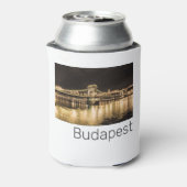 Budapest Kettenbrücke Ungarn Retro Night Vintag Dosenkühler (Kanne Rückseite)