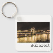 Budapest Kettenbrücke Ungarn Retro Night Vintag Schlüsselanhänger (Vorderseite)