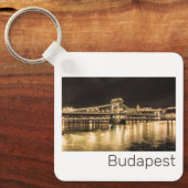 Budapest Kettenbrücke Ungarn Retro Night Vintag Schlüsselanhänger (Vorderseite)