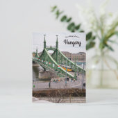Budapest Liberty Bridge und Tram Ungarn Postkarte (Stehend Vorderseite)